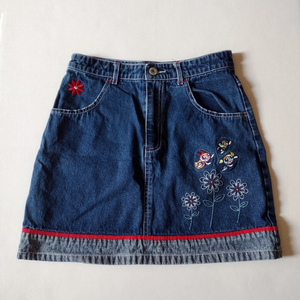 Powerpuff Girl Jean Denim Skirt